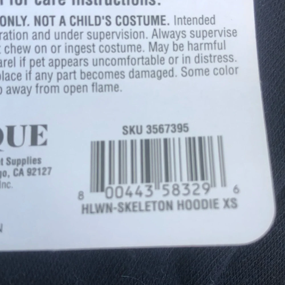 NWT Halloween skeleton gothic lazy bones costume XS